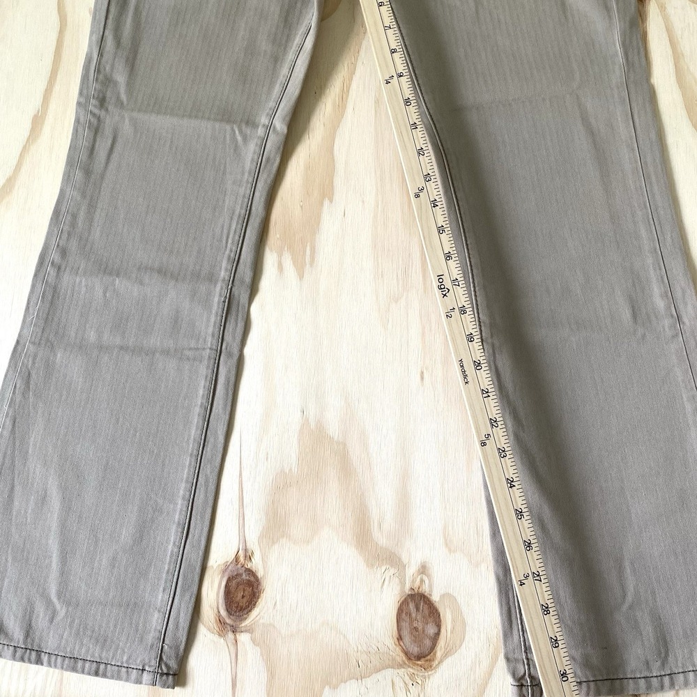 Levis Womens Tan Pants Size 8 M Herringbone Stripe Y2K Flared Slacks - Picture 2 of 8